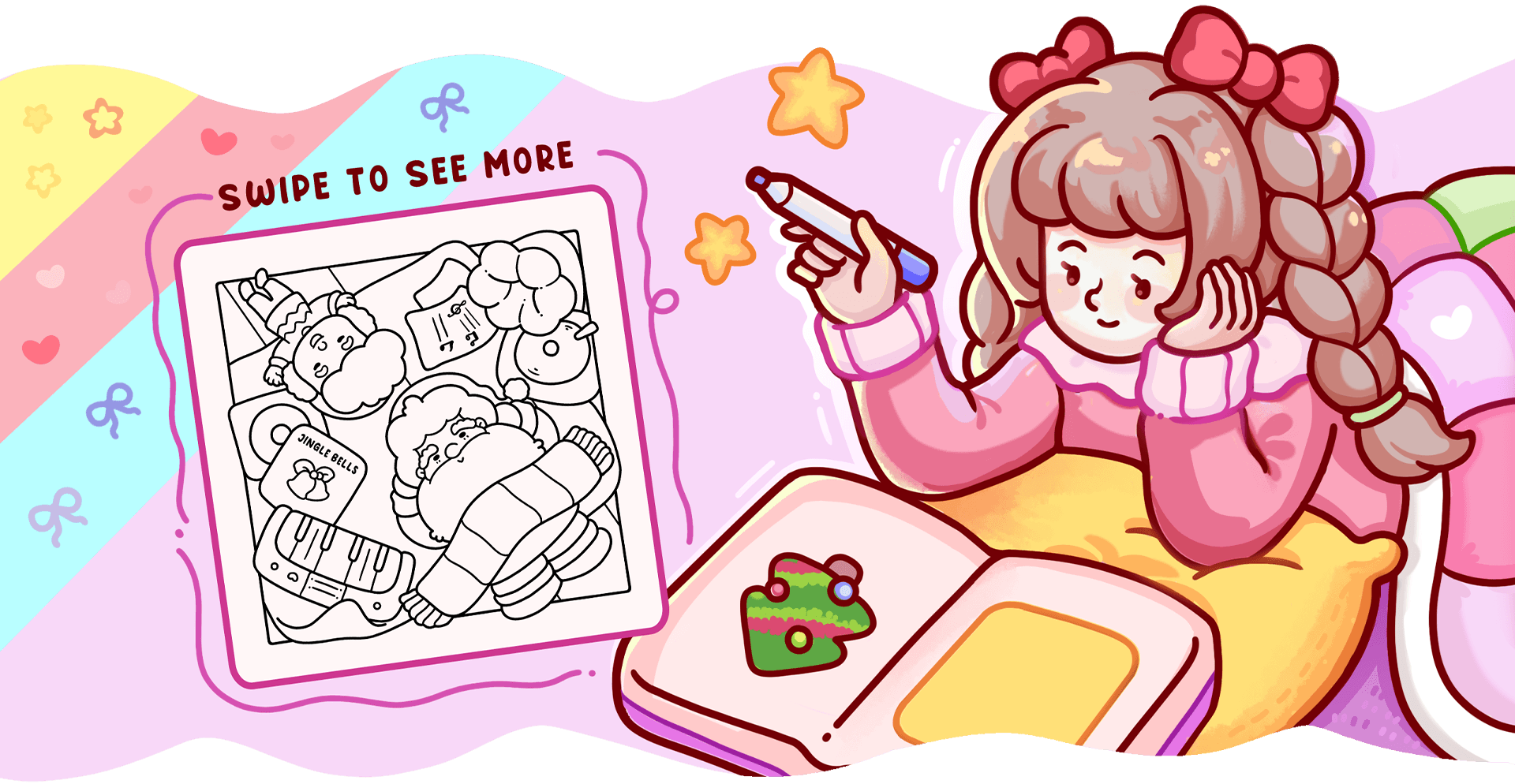 Mimi Moty - Unlock a new free coloring page every day & Shop Coloring Books - 1