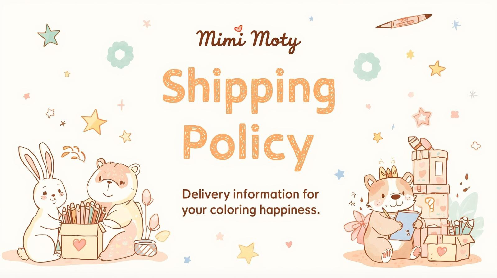 Shipping Policy Mimi Moty banner image